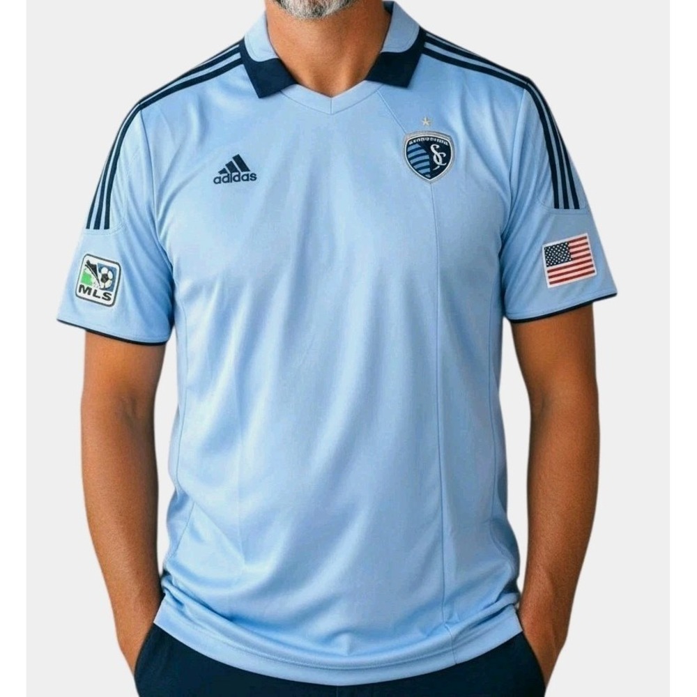 Adidas Sporting KC Home Jersey Size 2XL MLS Soccer USA Formotion Climacool‎ NWT